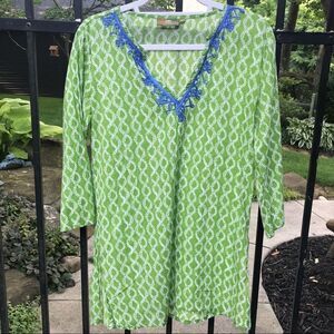 Rock Flower Paper tunic blouse w/embroidery